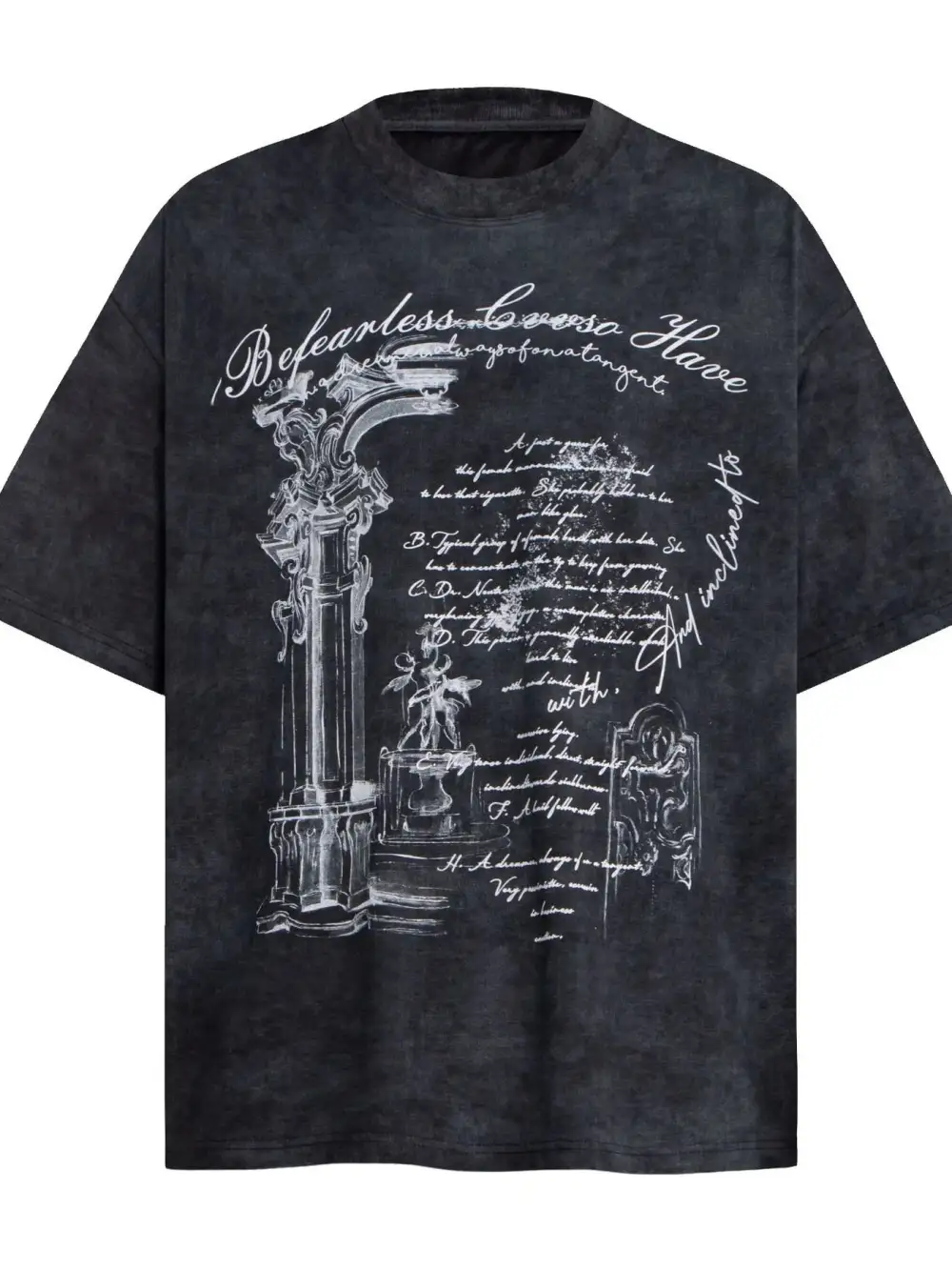 Neat Graphic Crew Neck Short Sleeve Tee