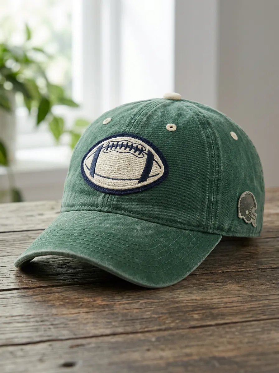 Unisex American Football Lover Football Patch Embroidered Cap