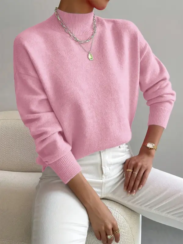  Knit Turtleneck Knit Sweater