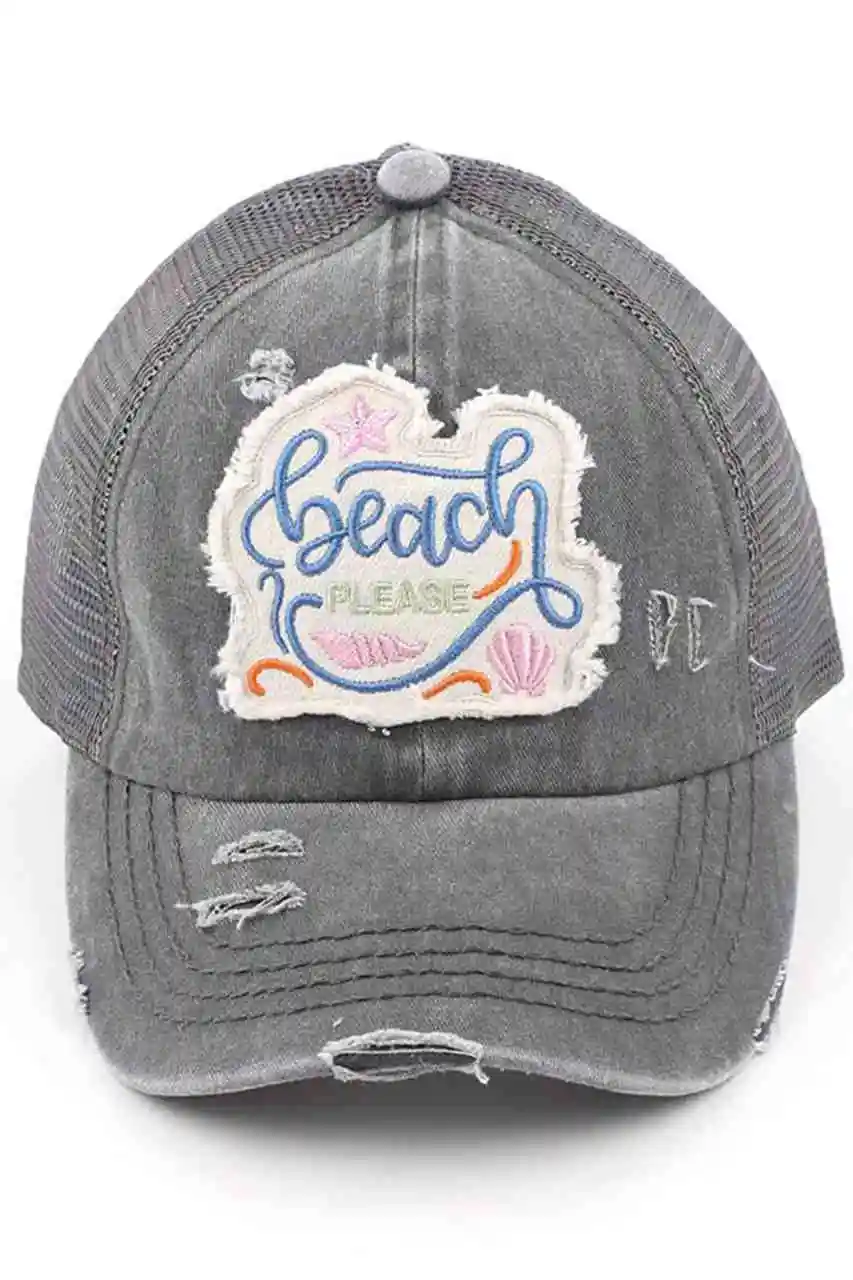 Distressed Beach Cap