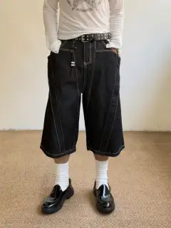 Wide-Leg Multi-Pocket Shorts