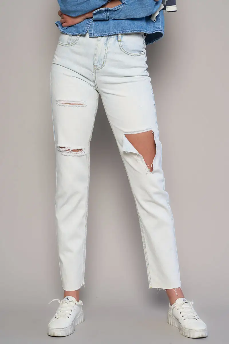 Modern High Rise Ankle Straight Jeans
