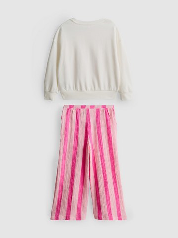 1-9yrs | Sweatshirt and Crinkle Textured Trousers Set detail 1