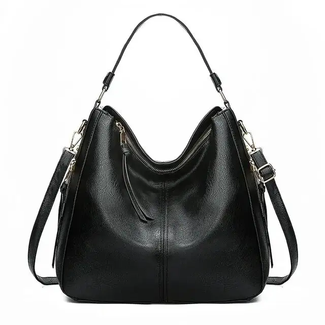  Refined Spacious Leather Hobo Tote Bag Apparel