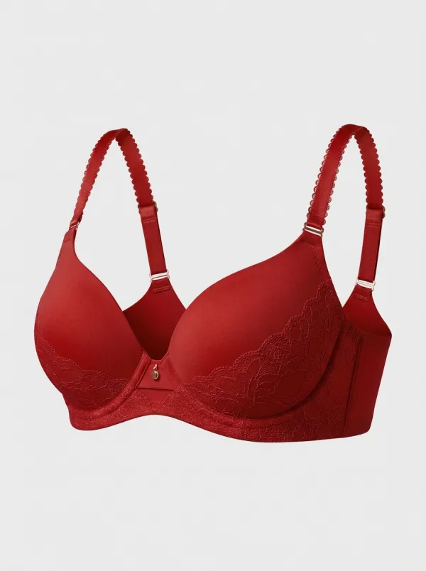 Women's Padded Floral-Lace Lace-Trim Bra