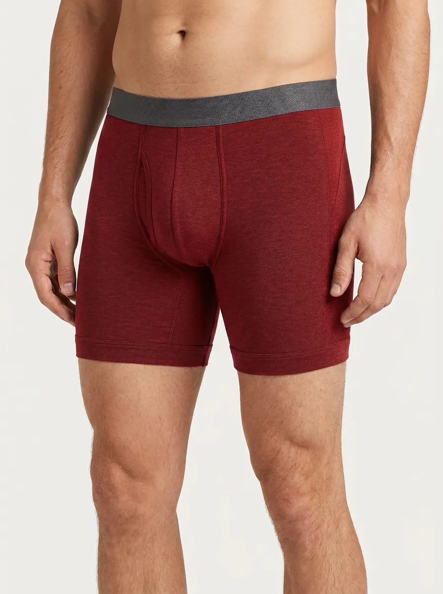 Classic Heathered Look Men's Boxer Briefs