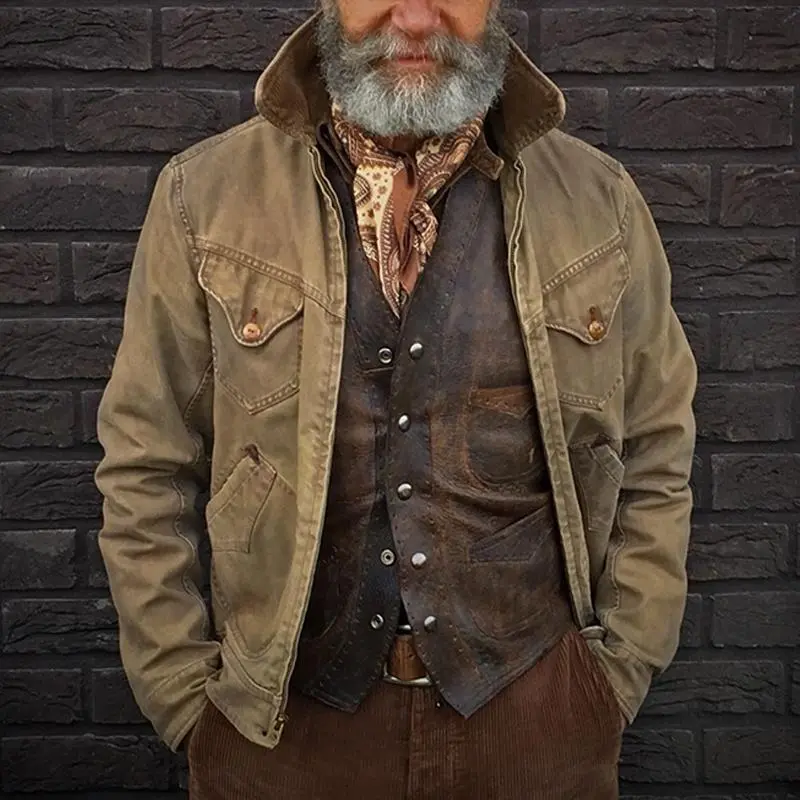 Distressed Zip Jacket