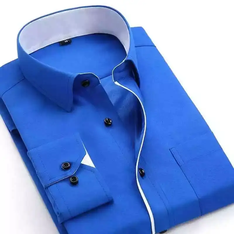 Long Sleeve Slim Fit Casual Dress Shirt