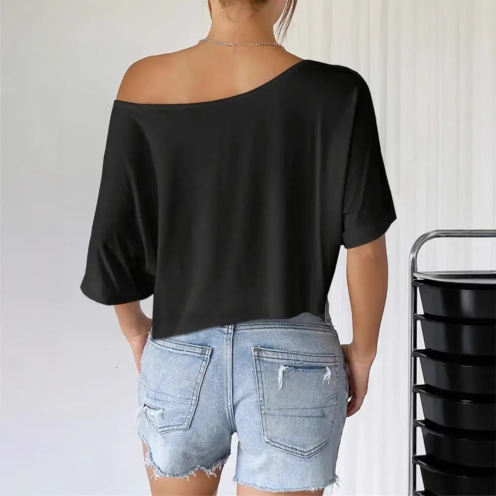 Off Shoulder Neckline Tee Top