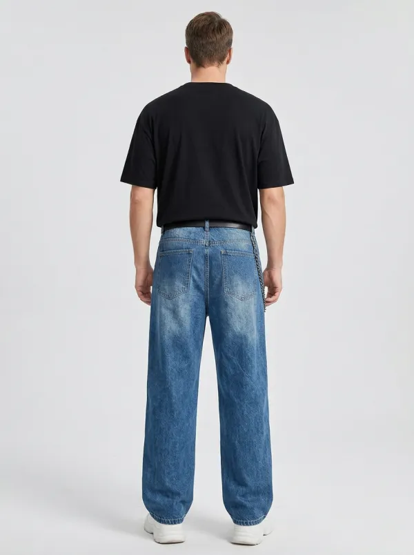 Unisex Expressive Streetwear Graffiti Jeans