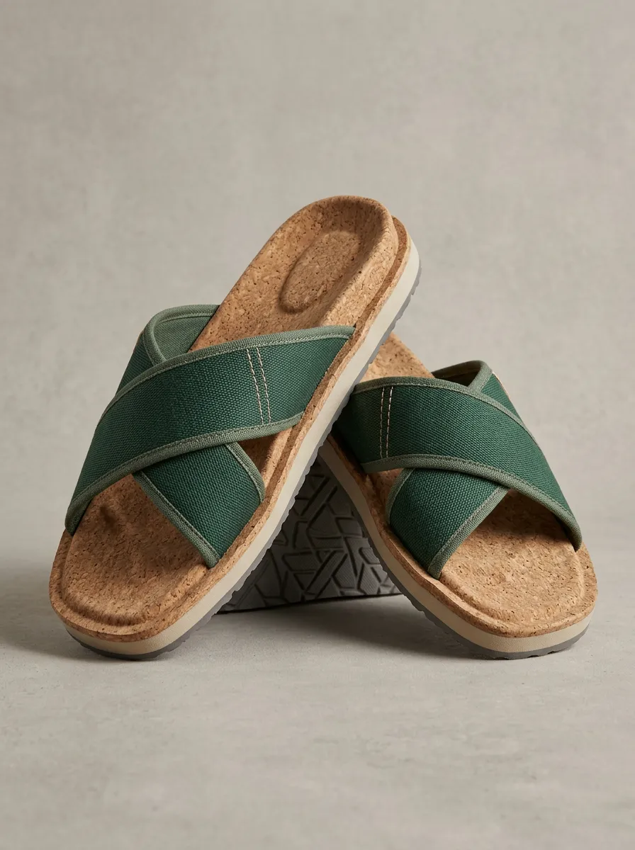 Men's Canvas Graphic Detail Casual Slippers