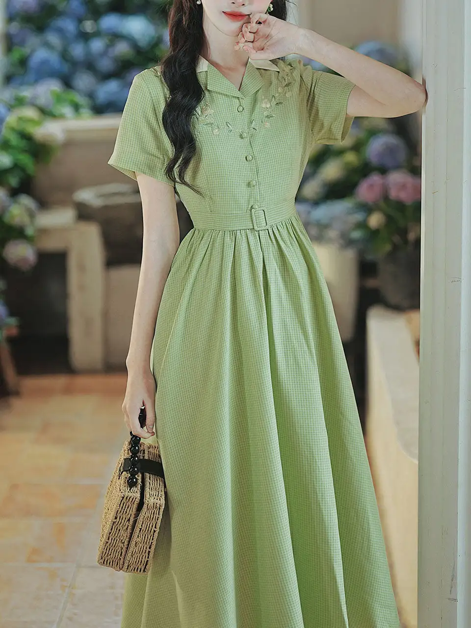 E L E Shirt Maxi Dress