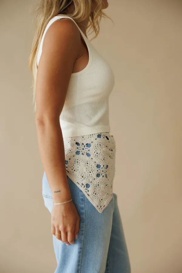 Crochet Straight-Leg Jeans