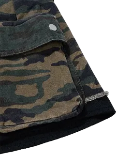 Camouflage Frayed Shorts