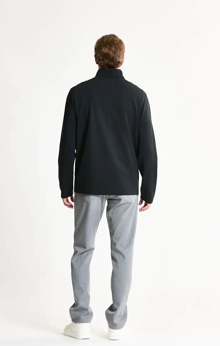 Performance Micro Stripe Knit Quarter Zip