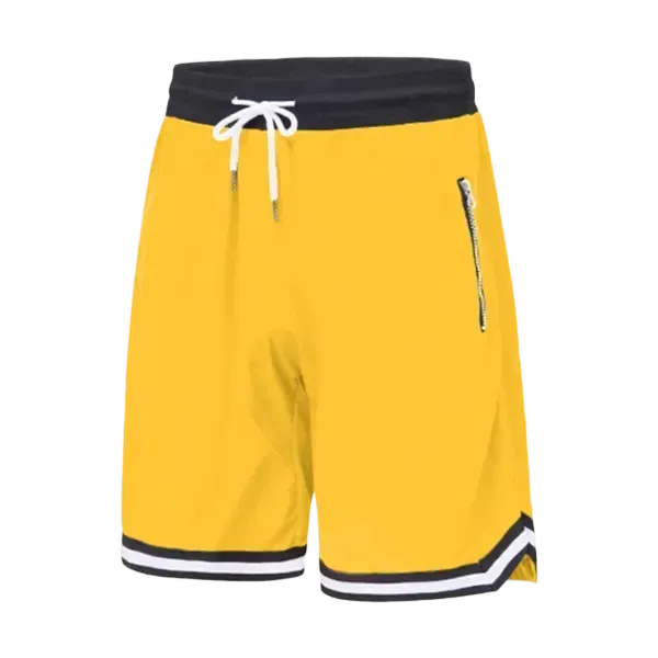 Men’s casual athletic shorts with zippered pockets