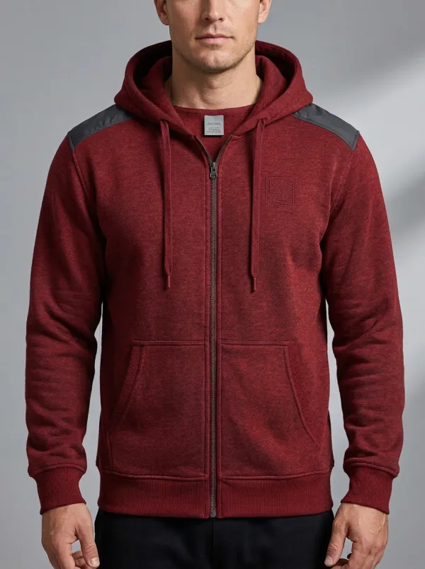 Men's Classic Embroidered Zip-Up Sports Jacket