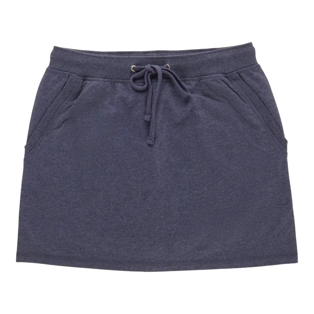 Drawstring Cotton Terry Skort