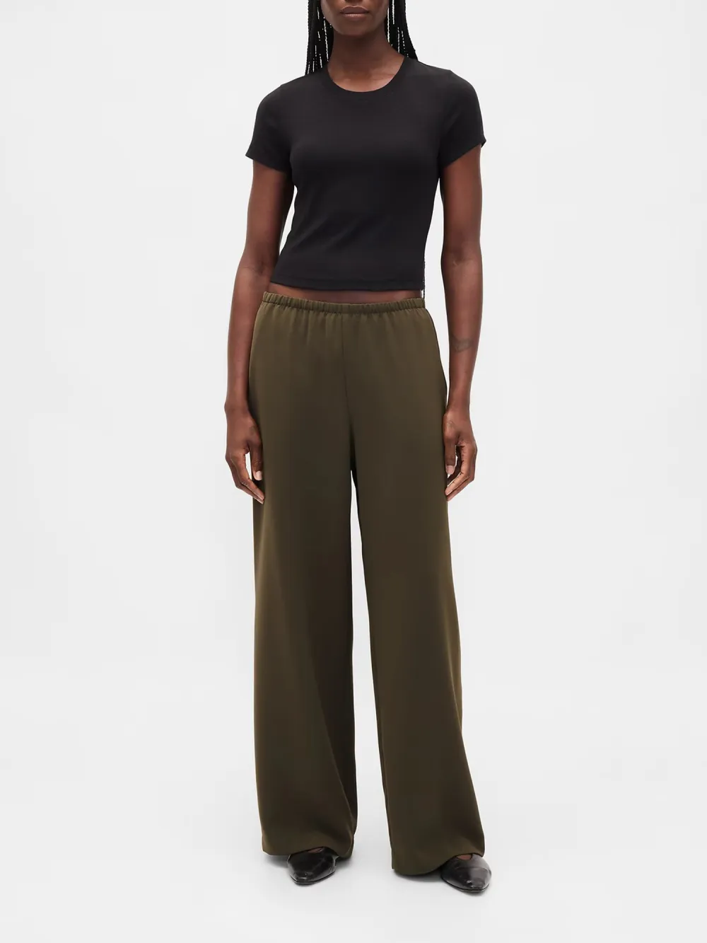 Drawstring Pure Pants