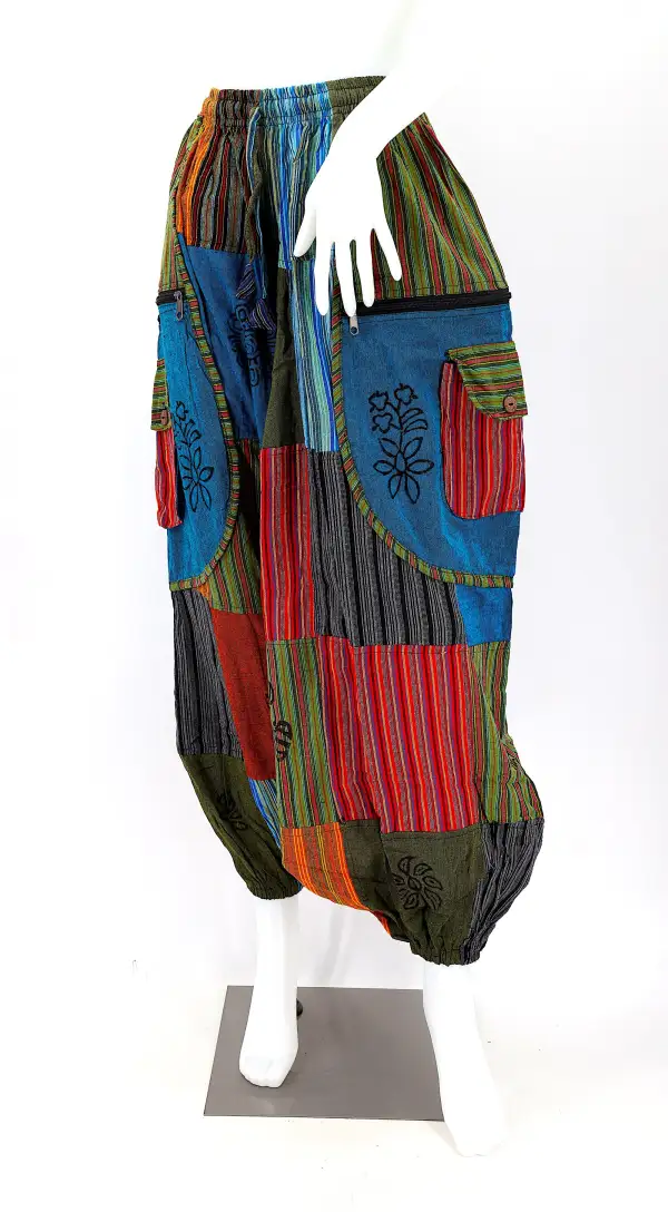 Women's Everyday Harem Patchwork Festival Pants