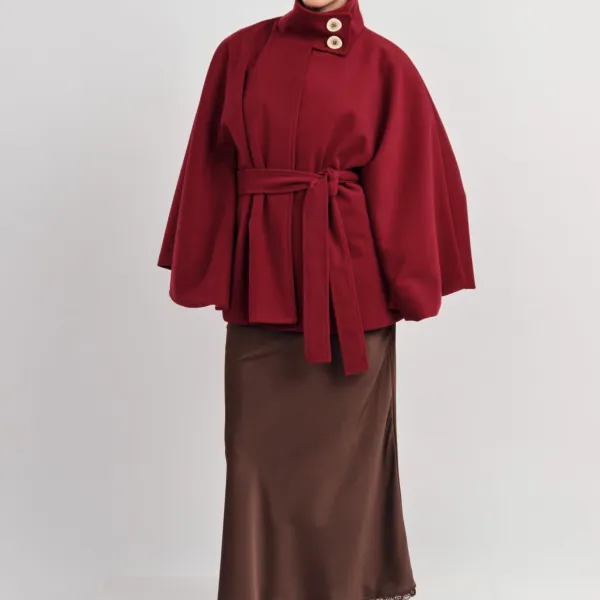 Everyday Layering Batwing Sleeves Coat