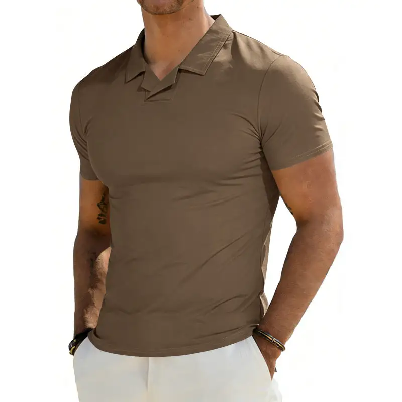 Short Sleeve Slim Fit Cotton Polo Shirt