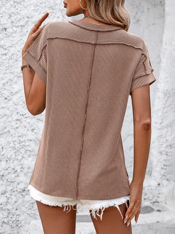 Refined Round-Neck Short-Sleeve Knit Relaxed-Fit T-Shirt