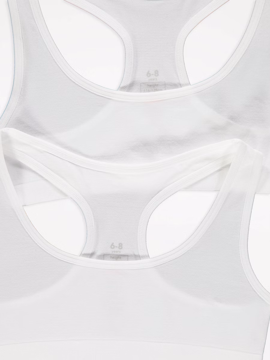 White Seam Free Crop Tops 2 Pack detail 1