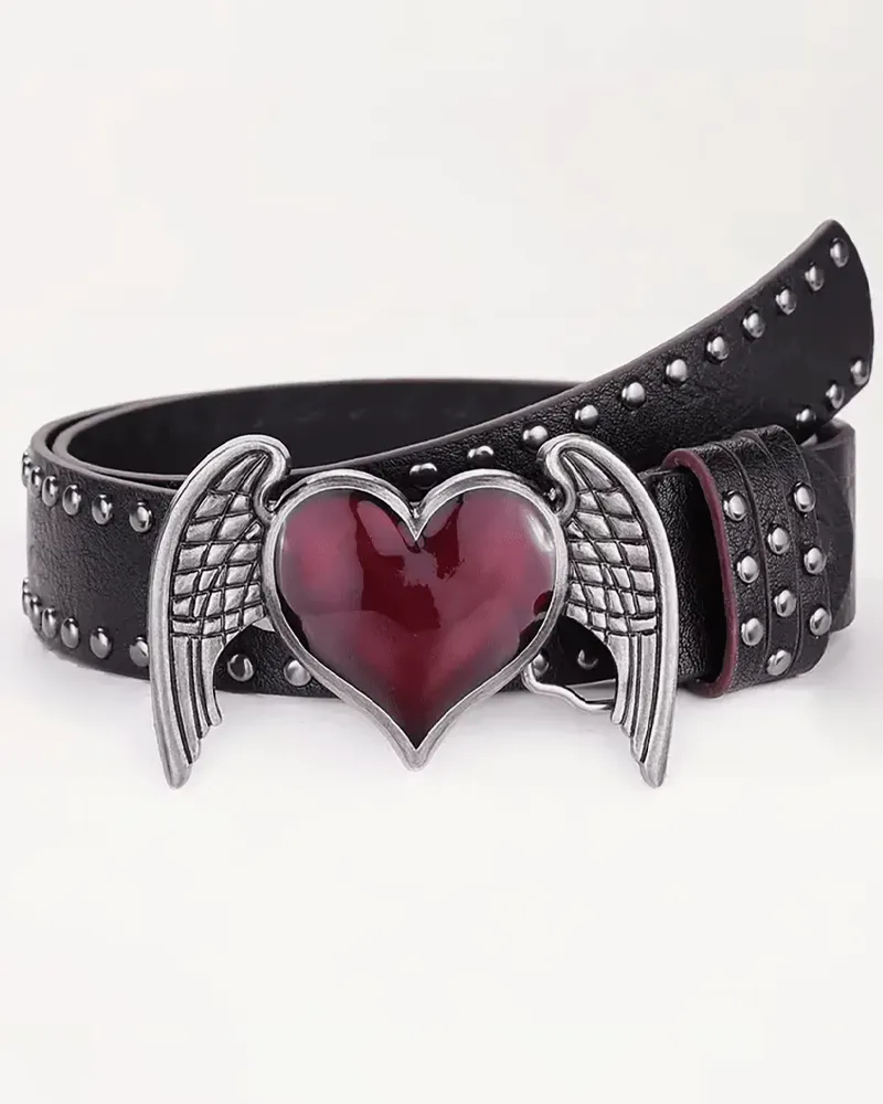 Classic Heart Buckle Women's Belt