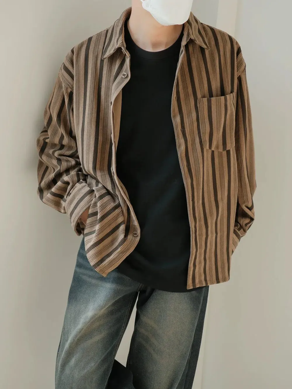 Soft Vertical Stripe Shirt