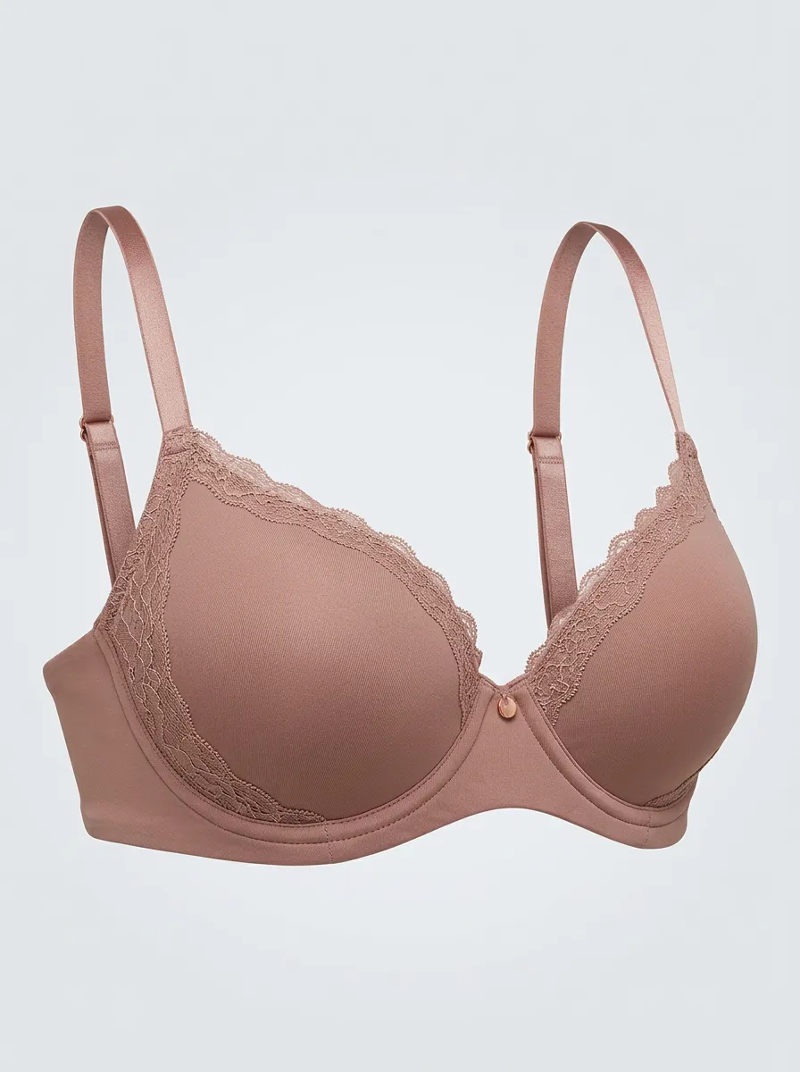 Women's Minimal Underwire Floral-Lace Lace-Trim Bra