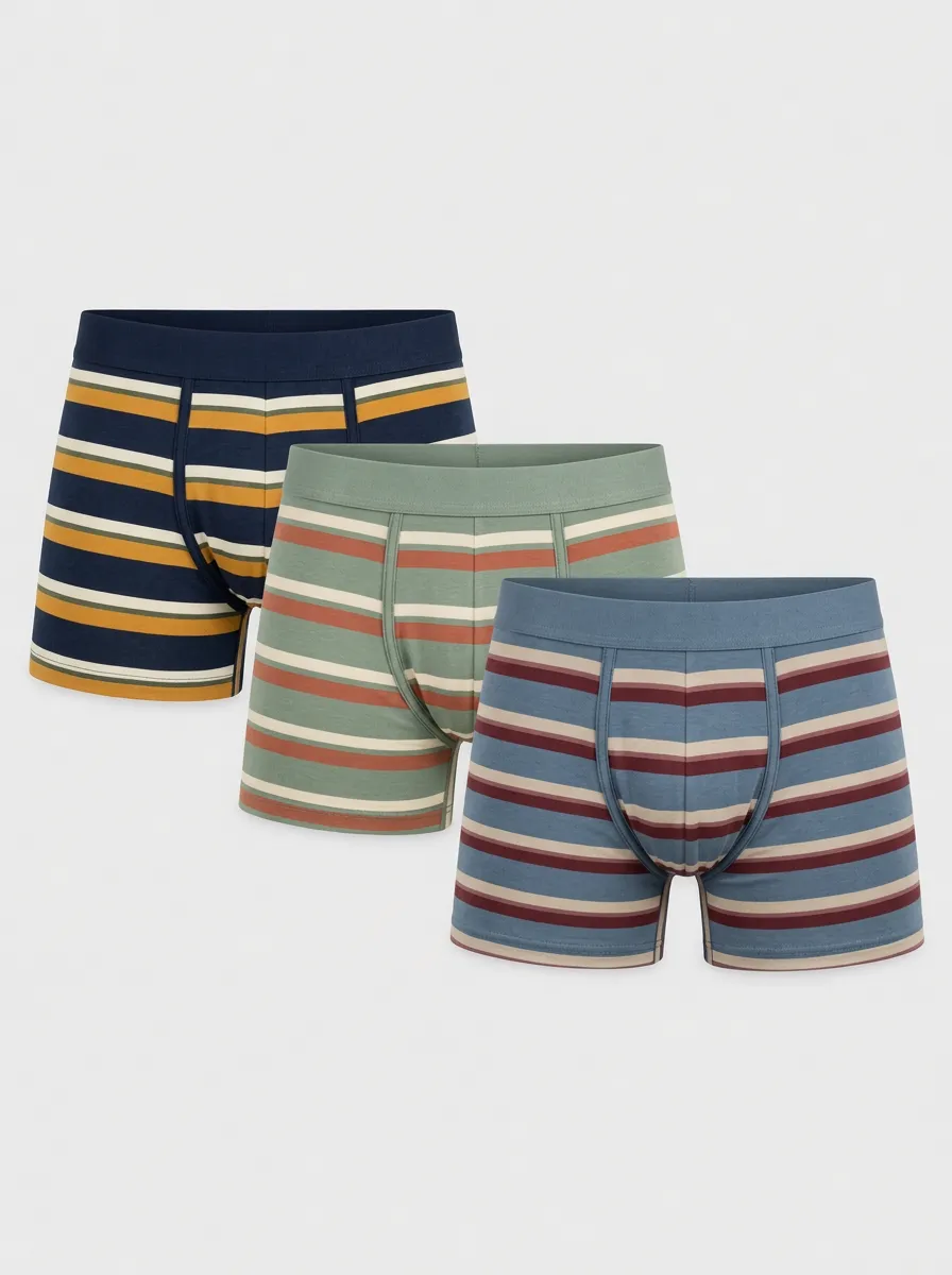 Men's Hudson Stripe Boxer Briefs 3-Pack