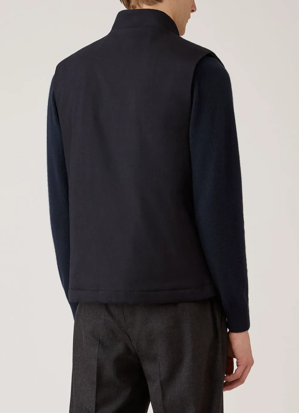 Adjustable Hem Flannel Gilet