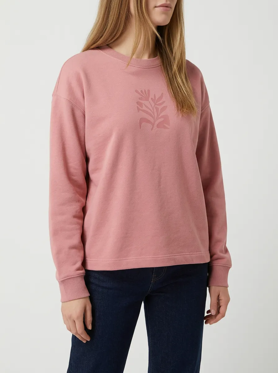 Women's Minimalist Botanical Floral Printed Sweatshirt