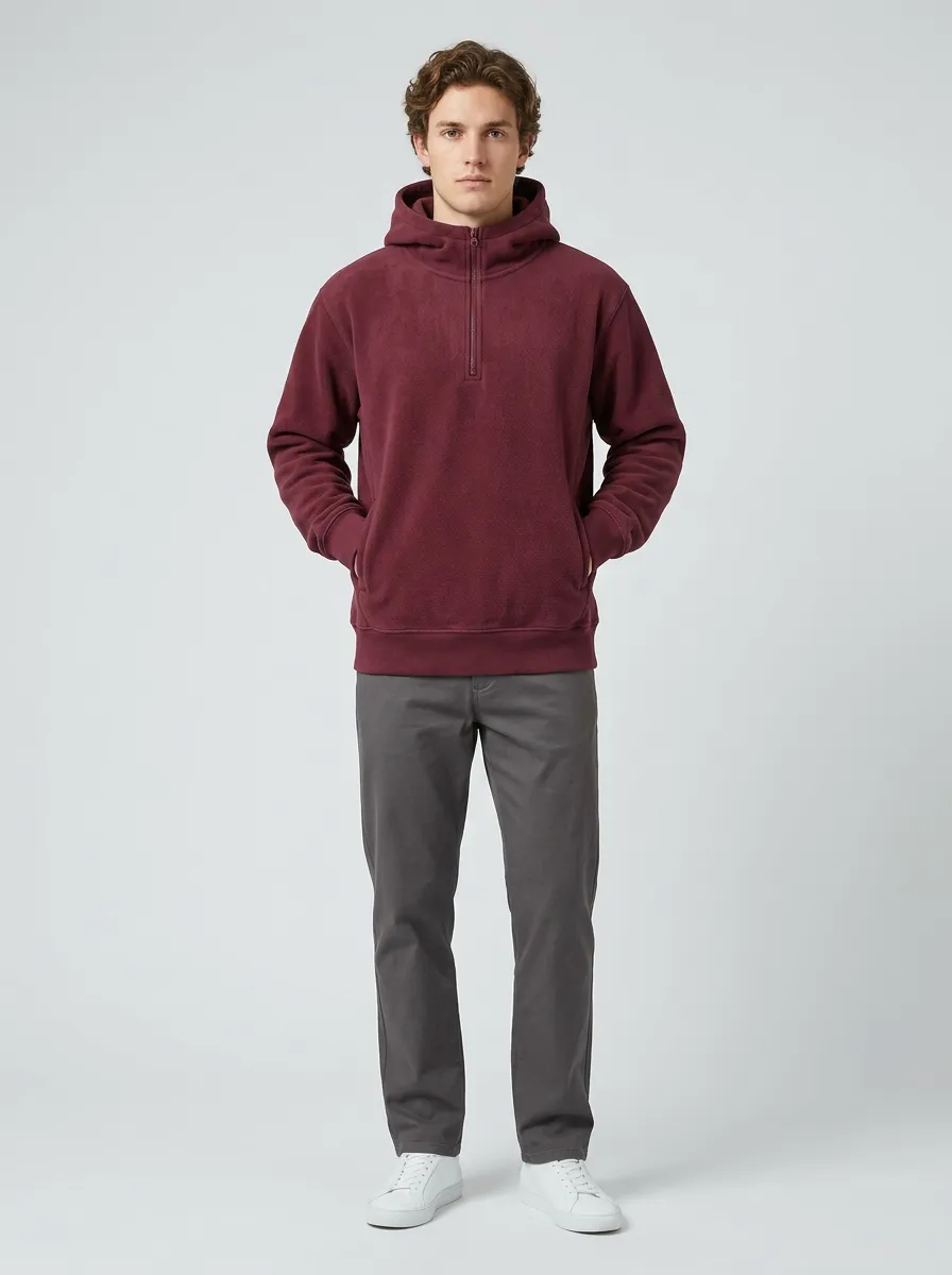 Weekend Layer Quarter Zip Unisex Casual Hoodie