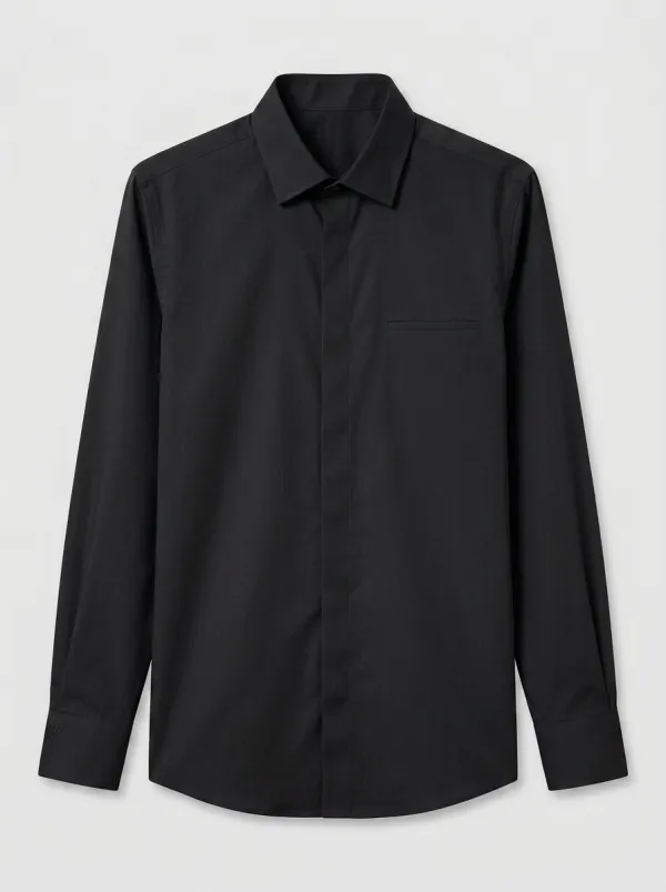 Men's Non-Iron Cotton Light Blue Solid Long Sleeve Shirt