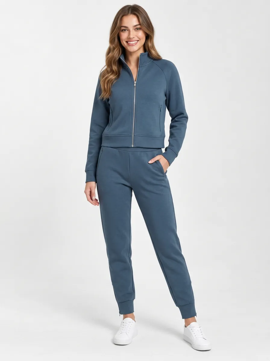 Women's Zip Front Jogger Set