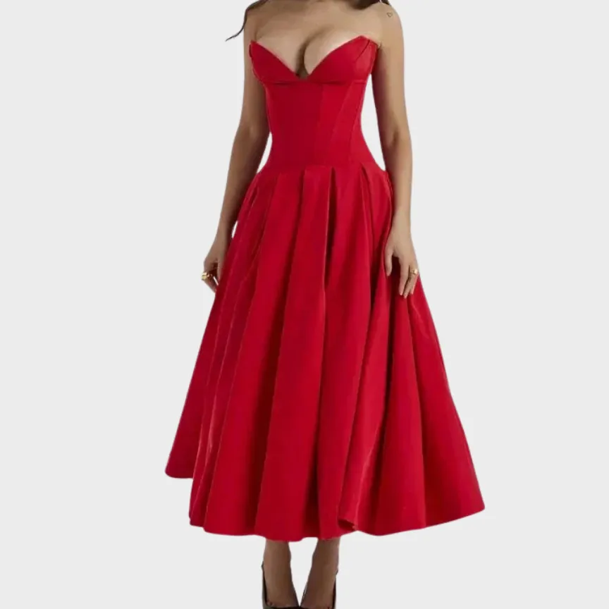Cotton Flowing Midi Dress