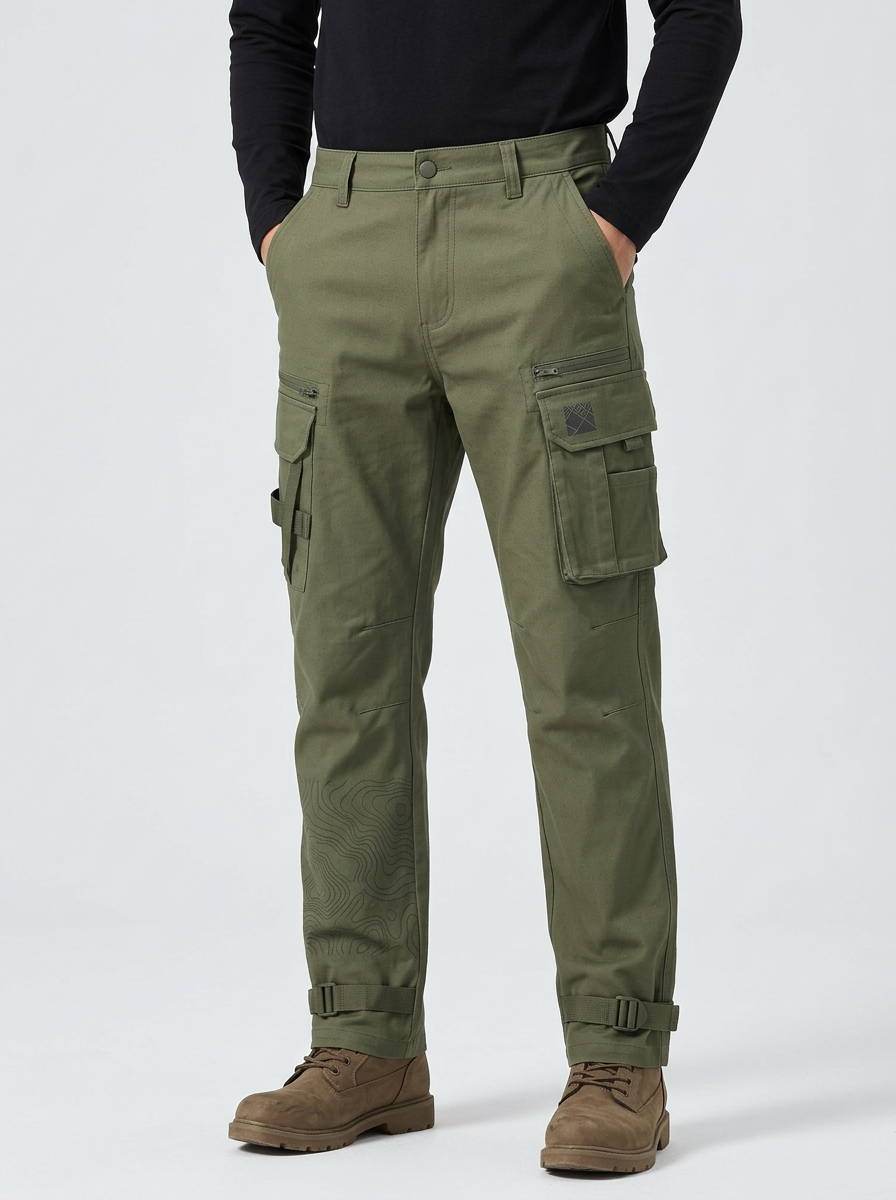 Topographic Map Tactical Cargo Pants