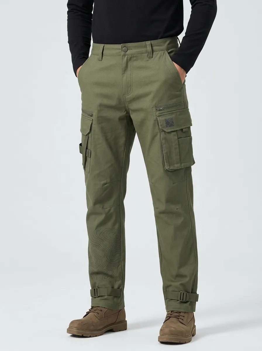 Topographic Map Tactical Cargo Pants