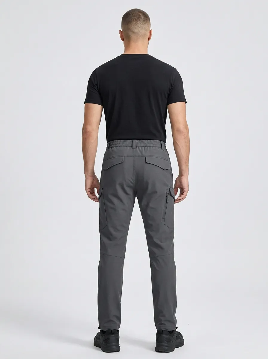 Men's Tactical Elastic-Waist Cargo Pants