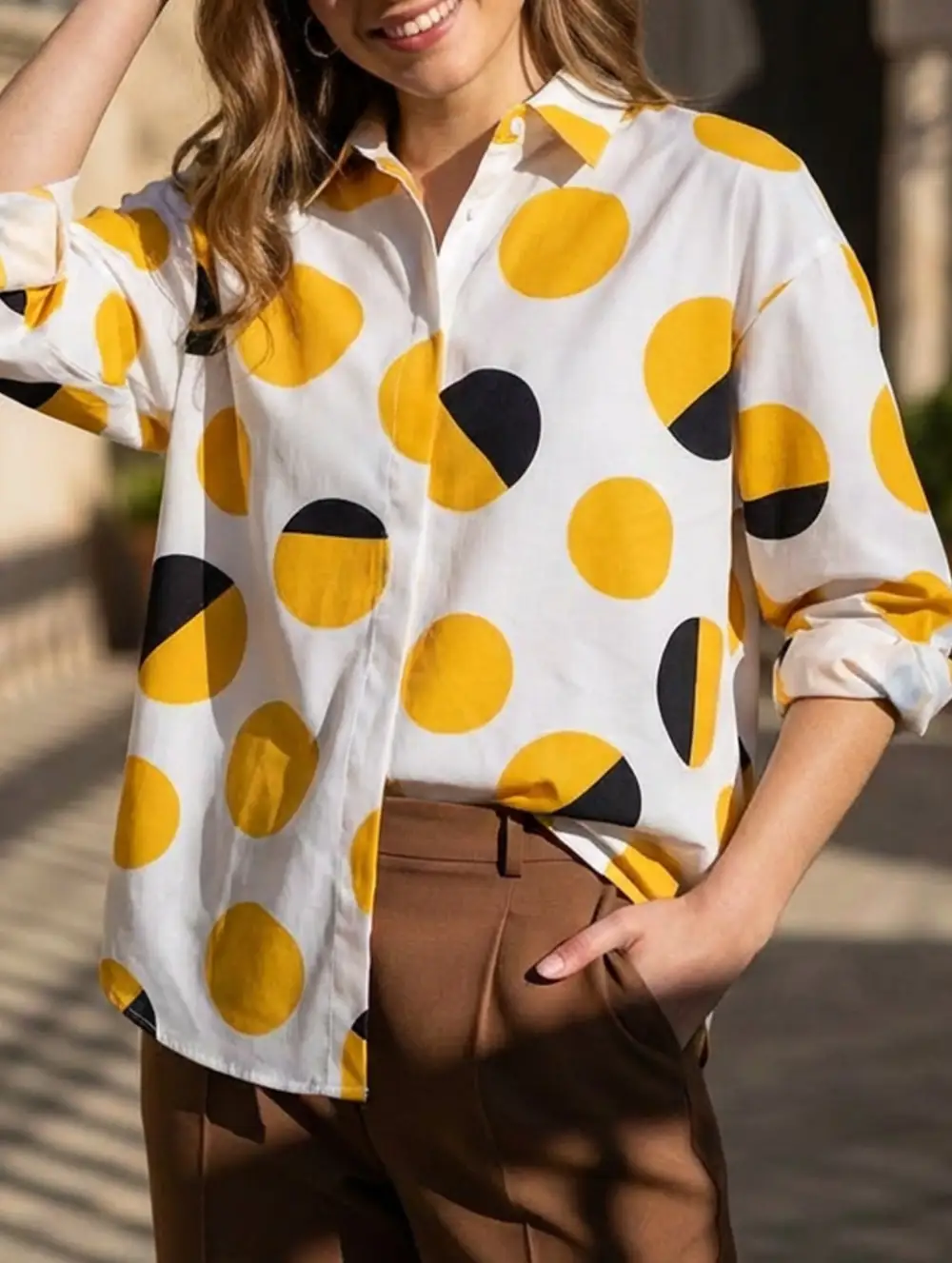 Polka Dot Soft Knit Top