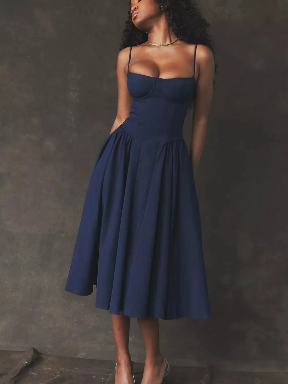 Easy Fit Sleeveless Midi Dress