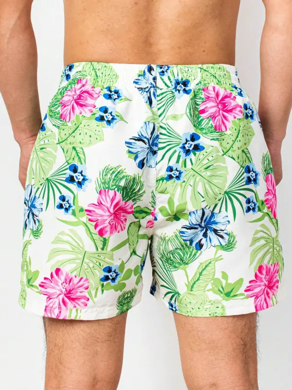 Men's Tropical Paradise Vibrant Swim Trunks