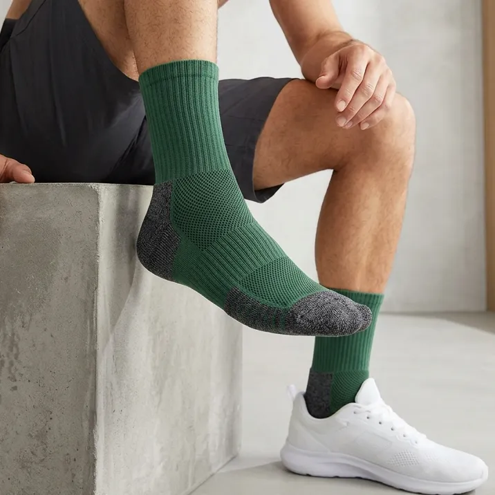 Men's Colorblock Ribbed Performance Socks