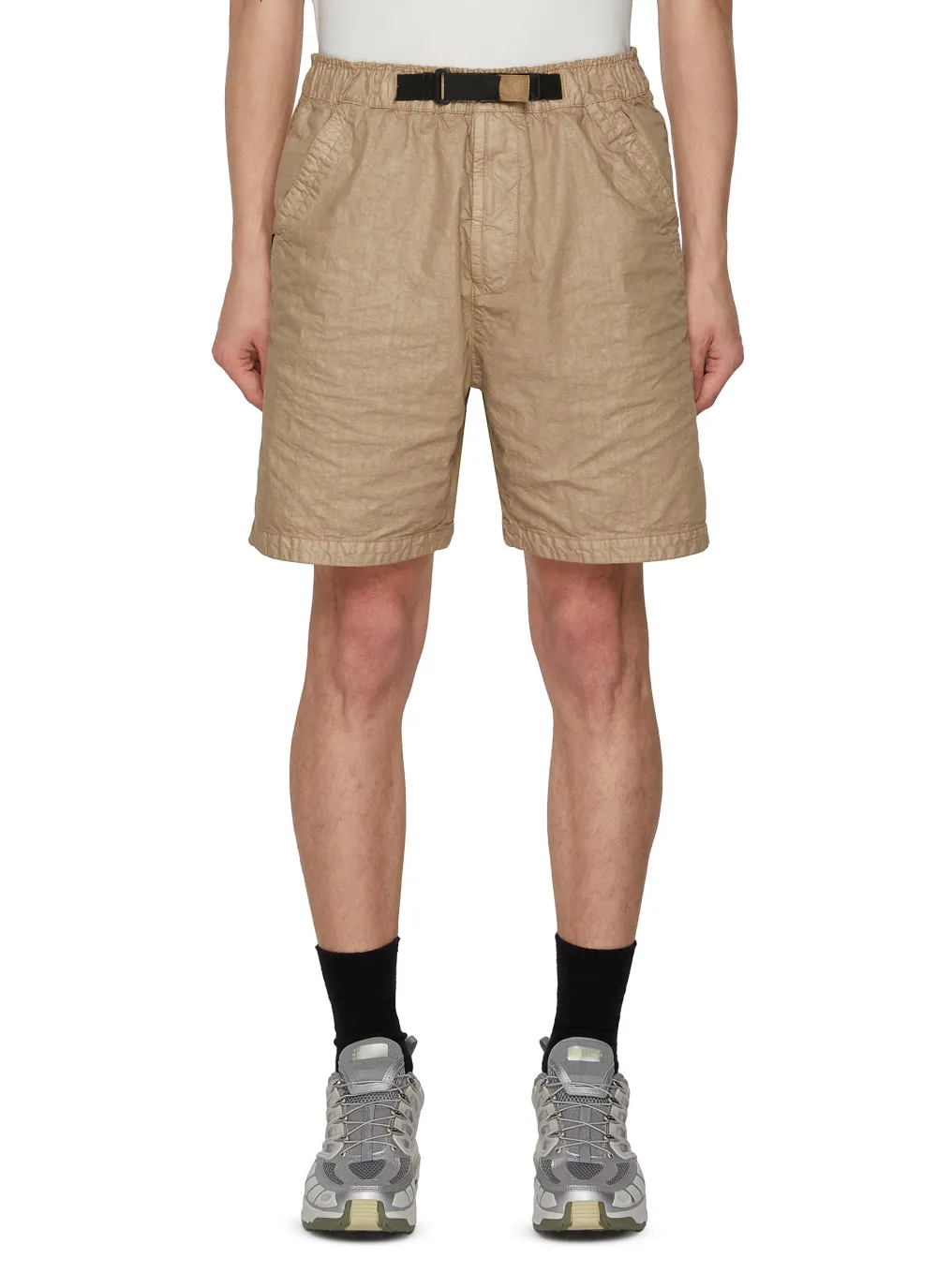 Casual Simple Loose Breathable Beige Shorts