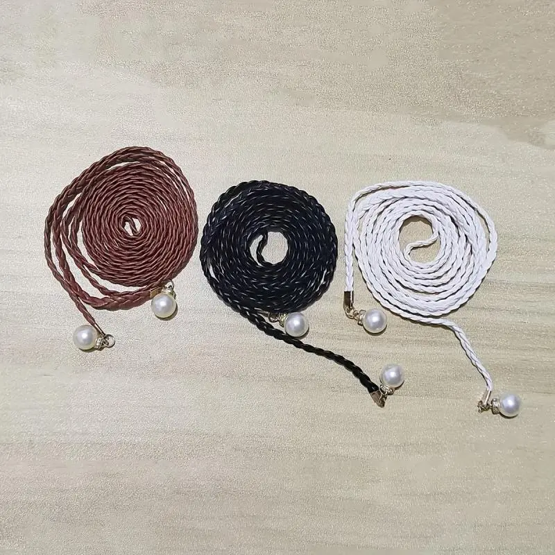 Women's Braided Wax-Rope Adjustable Waist Belt