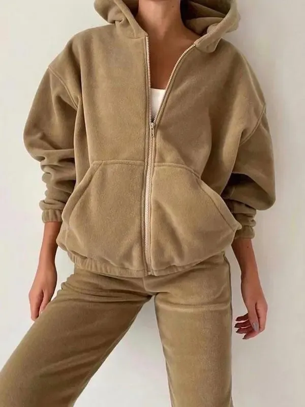 Fashionable sports casual sweatshirt set