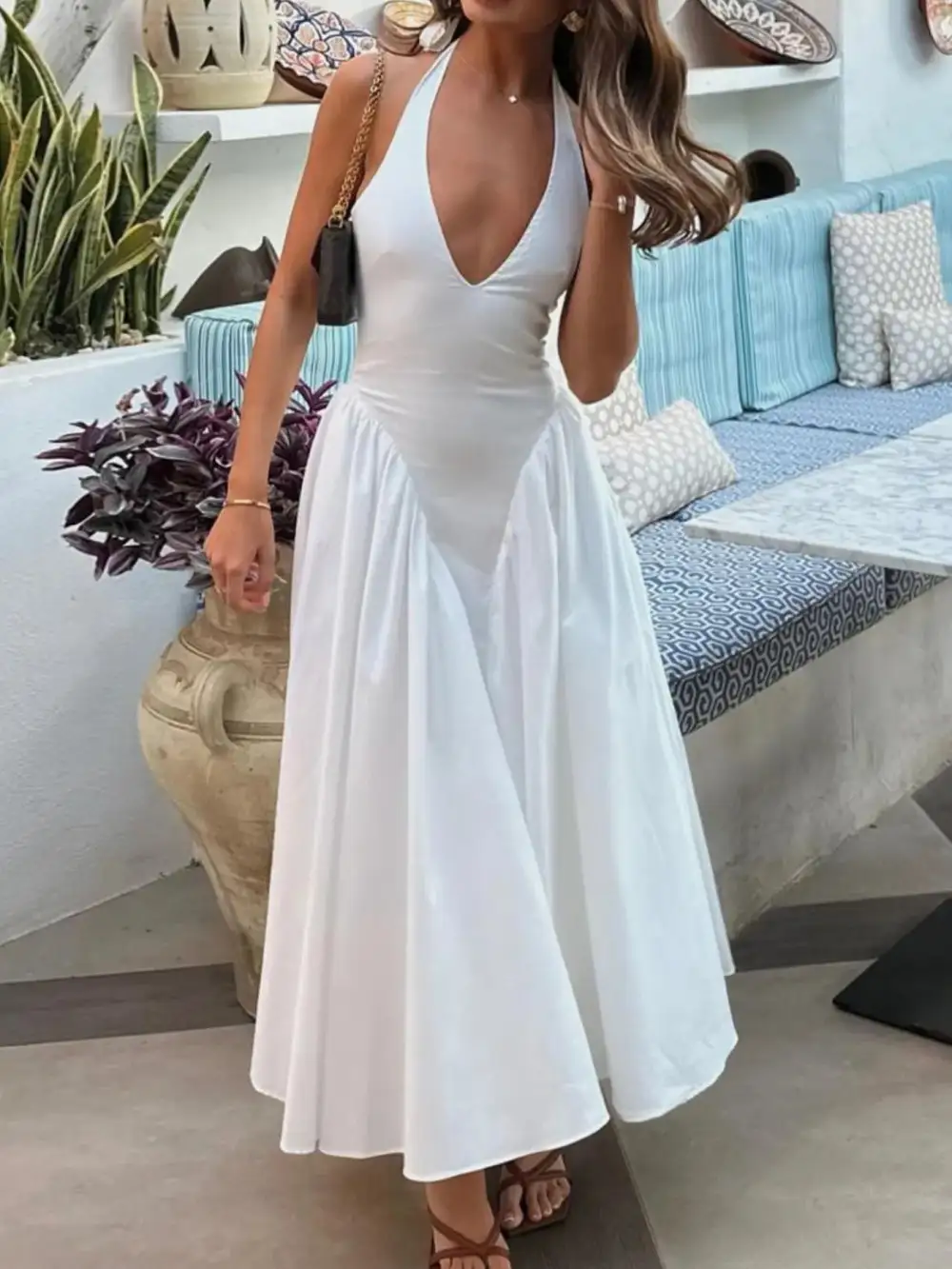 Halter Neck Maxi Dress