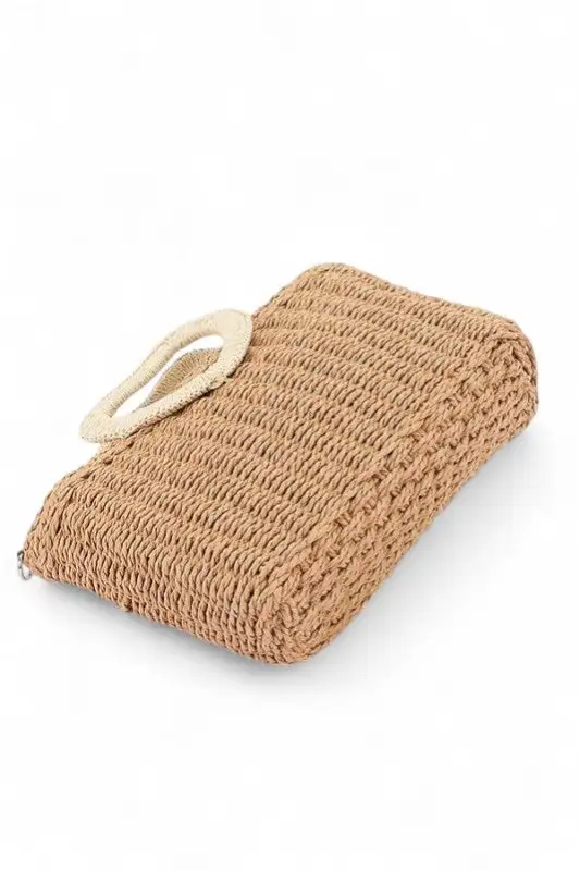 Straw Heart Tote Bag